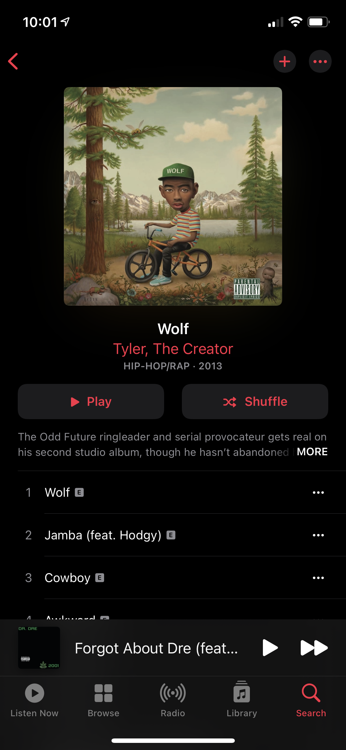 tyler the creator wolf album cover